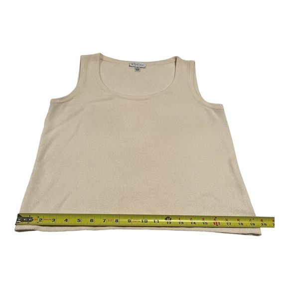 St. John Sport Santana Knit‎ Beige Color Tank Top Wool/ Rayon Blend Small - Picture 7 of 14